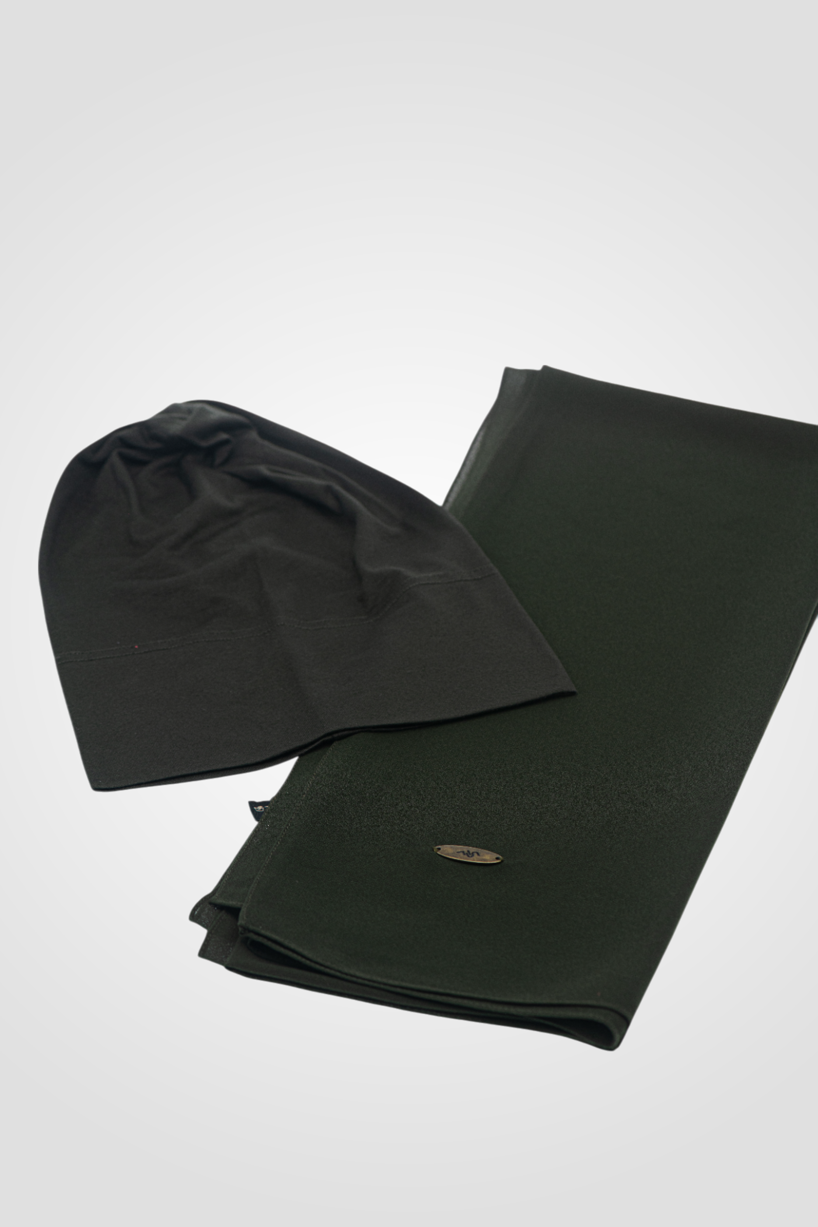 Matching Chiffon Hijab Set - ARMY GREEN