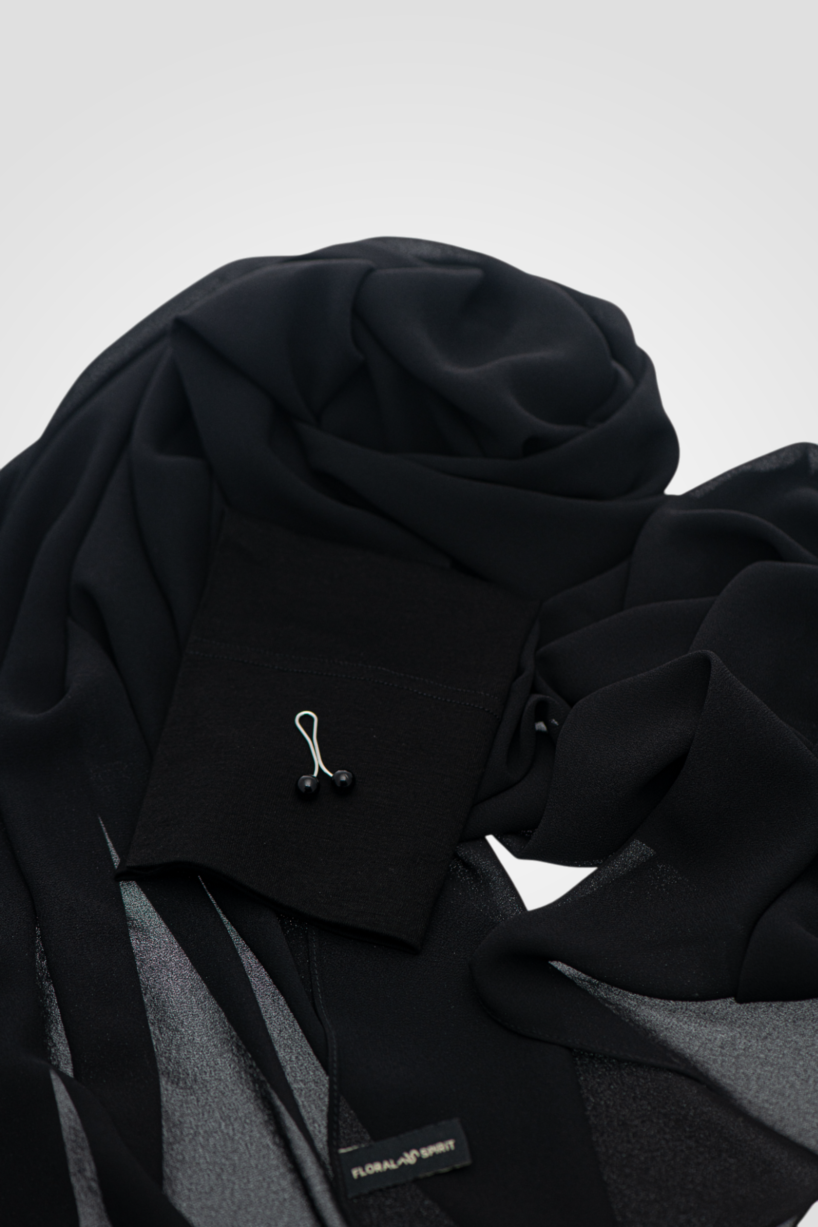 Matching Chiffon Hijab Set - BLACK
