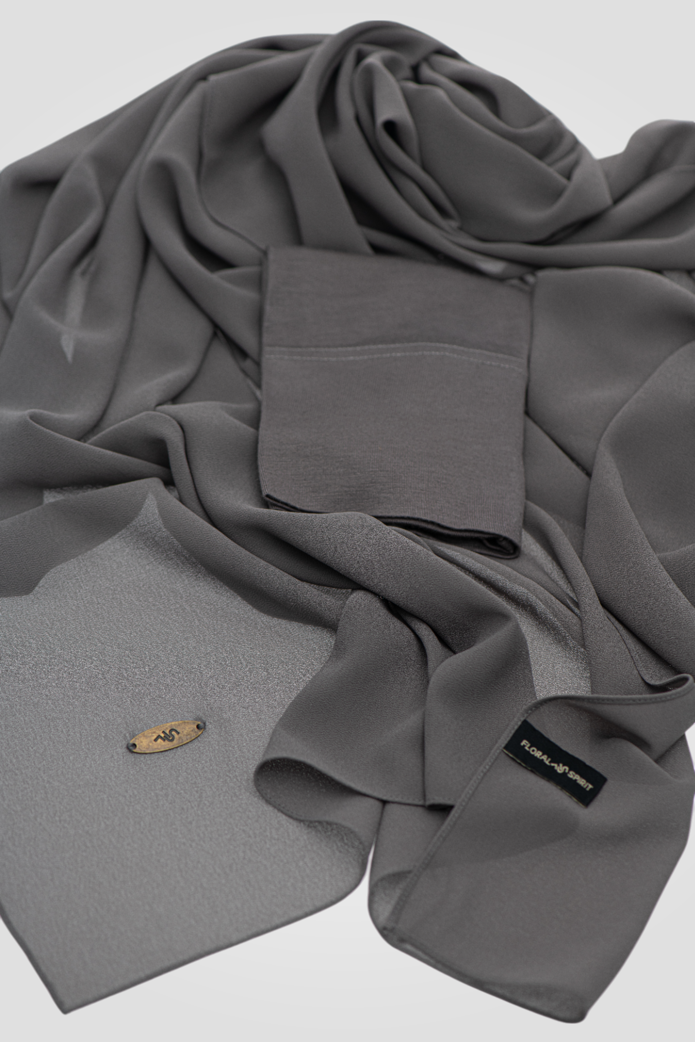 Matching Chiffon Hijab Set - GREY