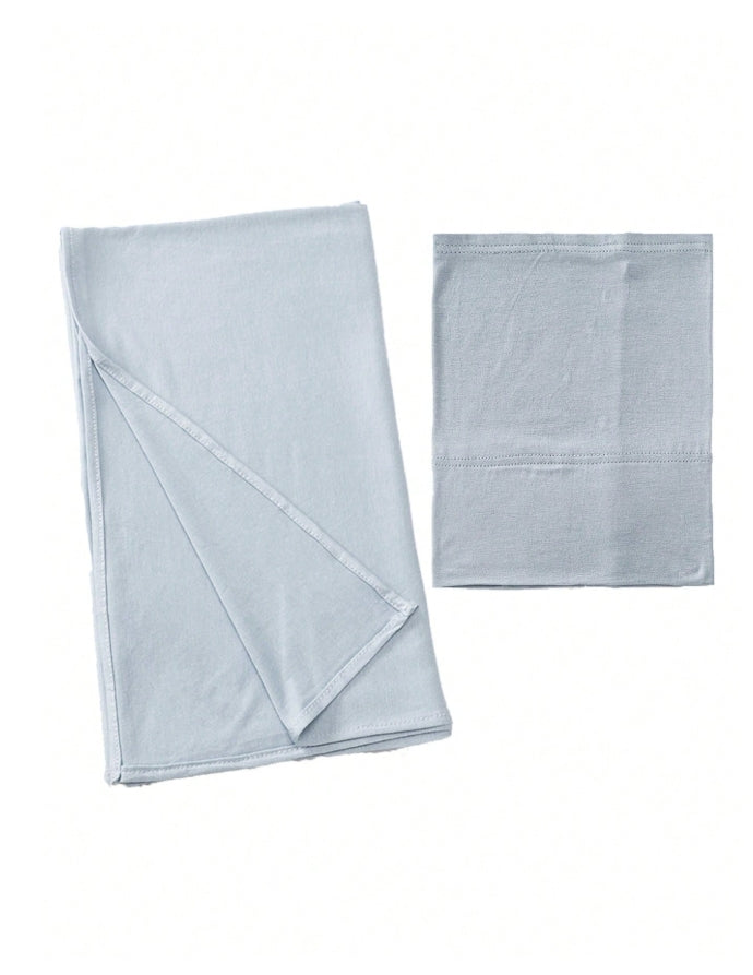 Matching Premium Jersey Hijab Set - BLUE SKY