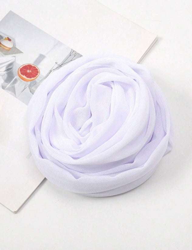 Matching Chiffon Hijab Set - WHITE