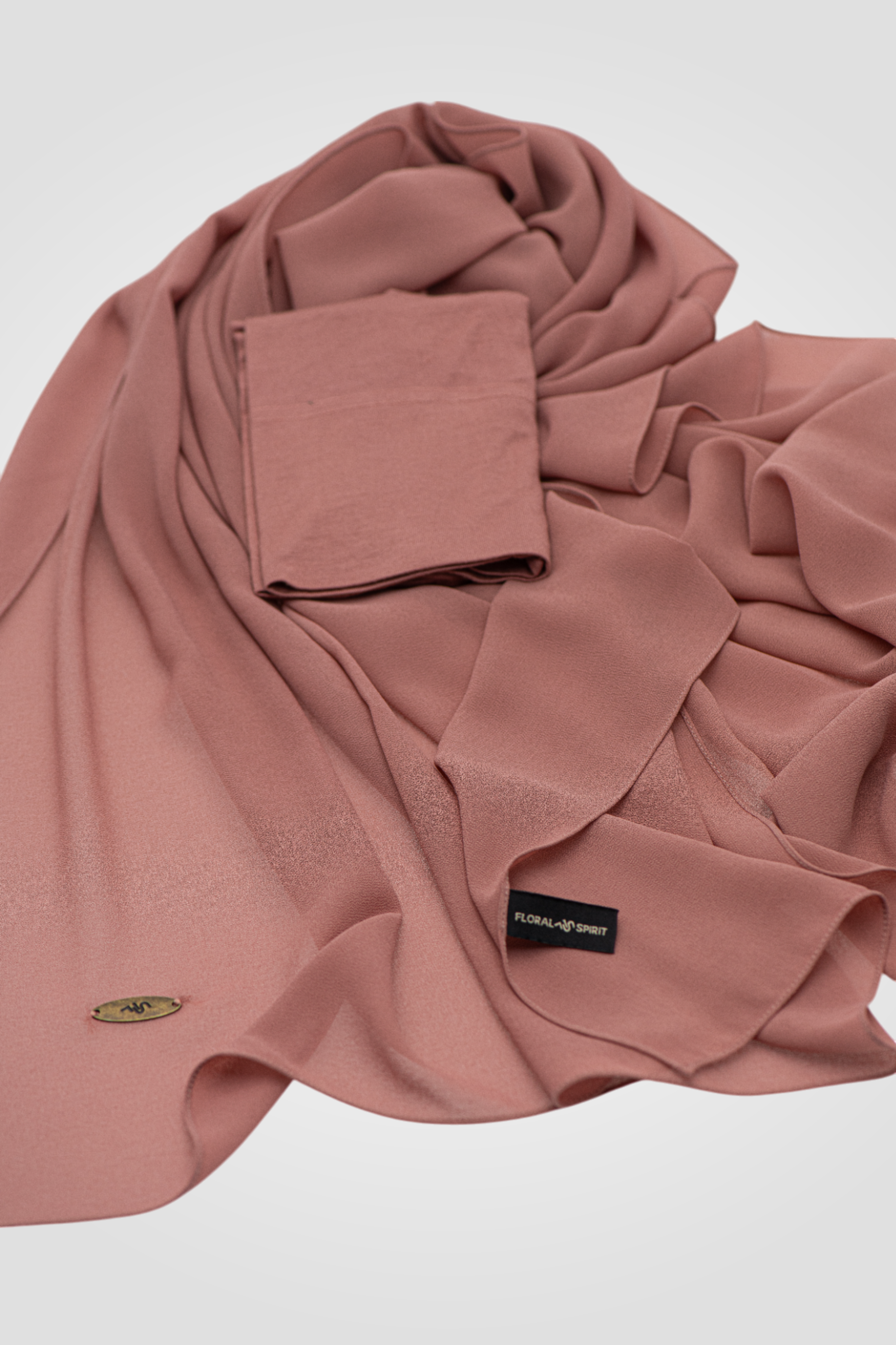 Matching Chiffon Hijab Set - OLD ROSE