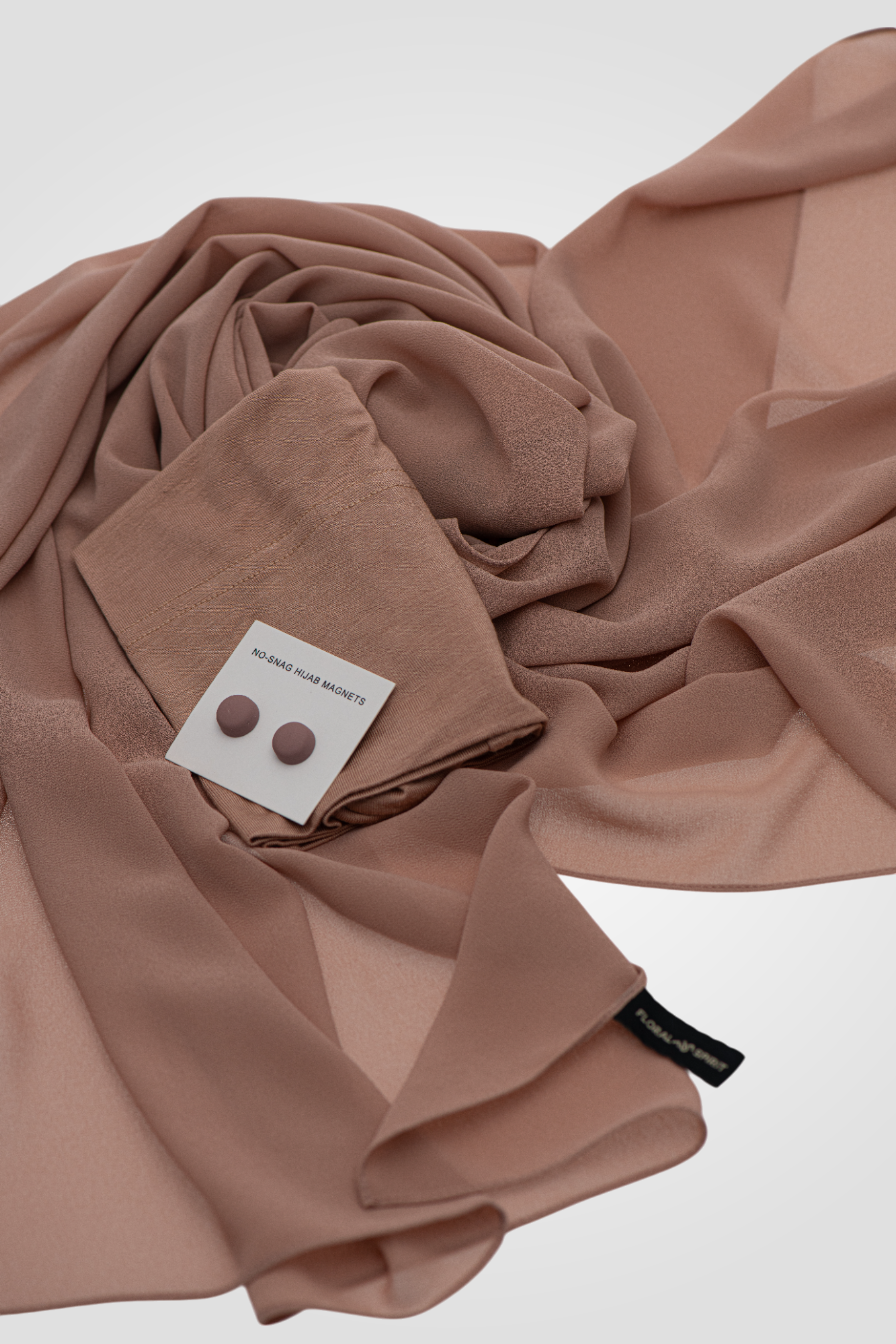 Matching Chiffon Hijab Set - WARM TAUPE